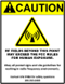 yellow caution sign